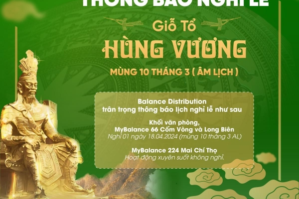 THÔNG BÁO NGHỈ LỄ GIỖ TỔ HÙNG VƯƠNG NĂM 2024